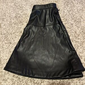 Crew cuts faux leather skirt